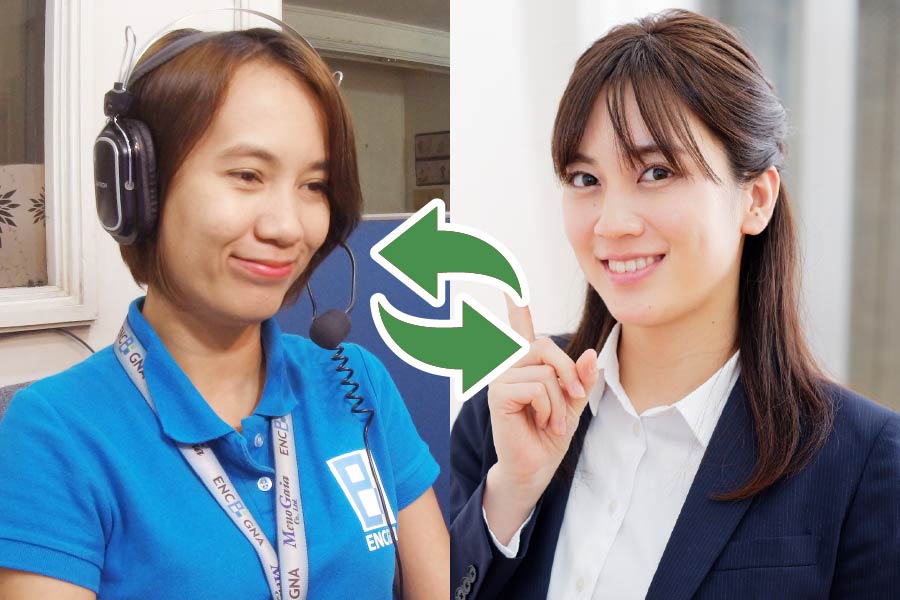 日本人講師のサポートと映像授業 + 外国人講師の個別レッスンで、習ったことがしっかり身につく